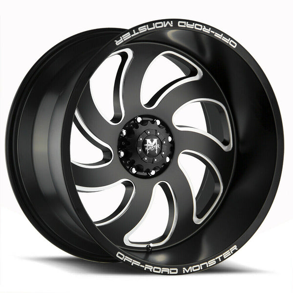 Off-Road Monster Wheels M07 Flat Black Milled