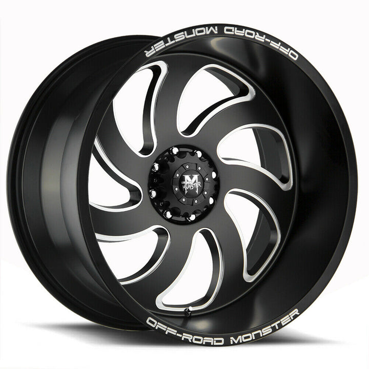 Off-Road Monster Wheels M07 Flat Black Milled