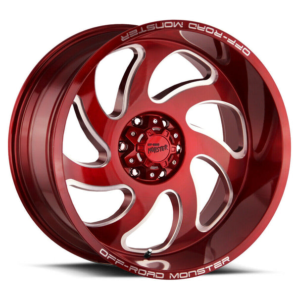 Off-Road Monster Wheels M07 Candy Apple Red