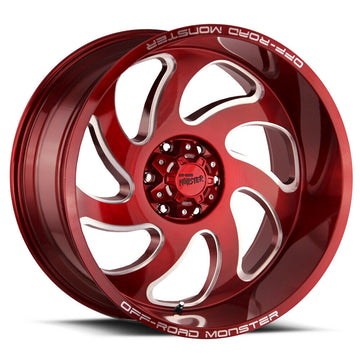 Off-Road Monster Wheels M07 Candy Apple Red