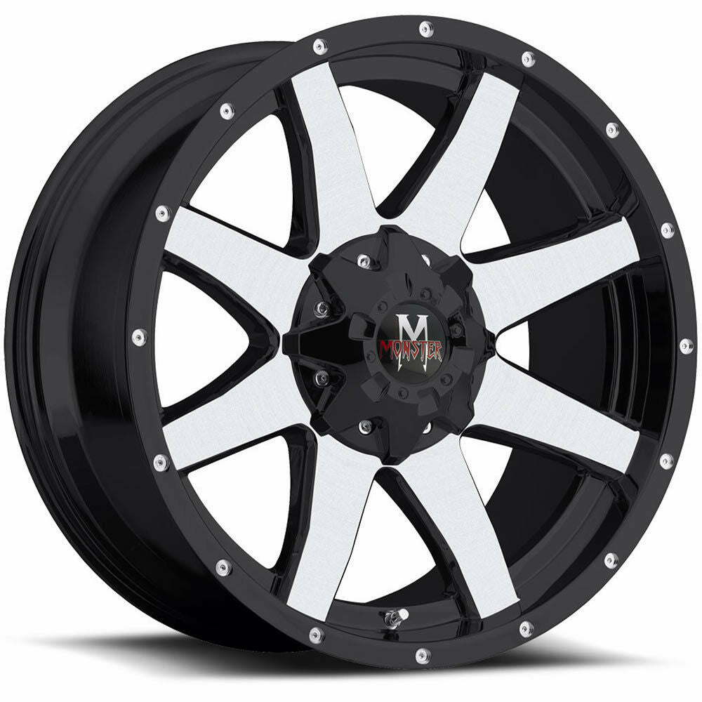 Off-Road Monster Wheels M08 Black Machine