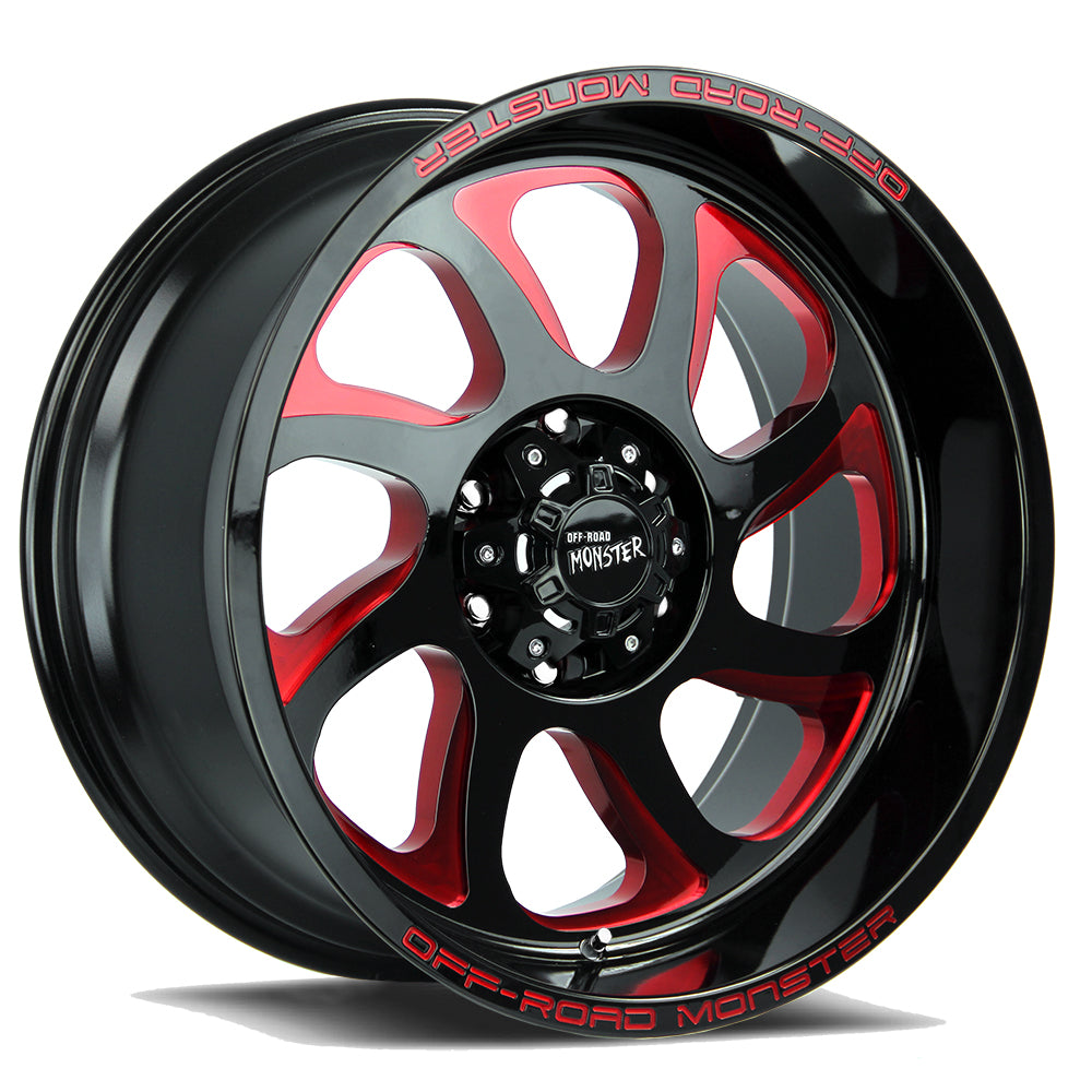 Off-Road Monster Wheels M22 Black Milled Red