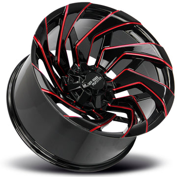 Off-Road Monster Wheels M24 Black Milled Red