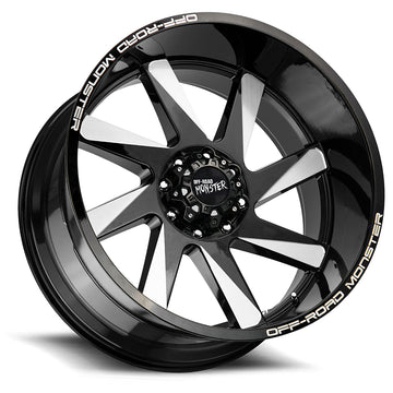 Off-Road Monster Wheels M80 Flat Black Milled