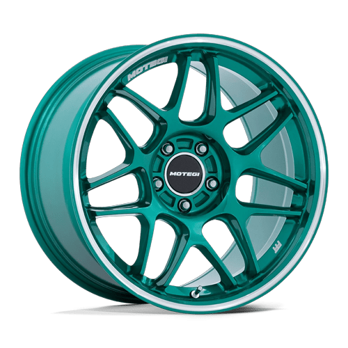 Motegi Racing Wheels MR158 Tsubaki Hokkaido Green with Machined Lip