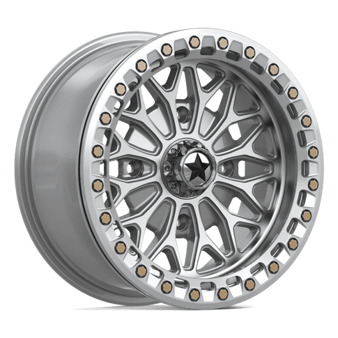 MSA Offroad Wheels MA53 Bolo Utv Beadlock Gloss Silver with Machined Face