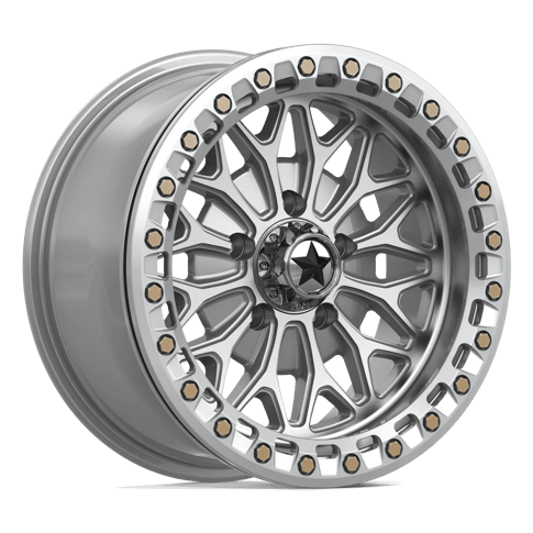 MSA Offroad Wheels MA53 Bolo Utv Beadlock Gloss Silver with Machined Face