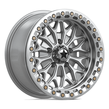 MSA Offroad Wheels MA53 Bolo Utv Beadlock Gloss Silver with Machined Face