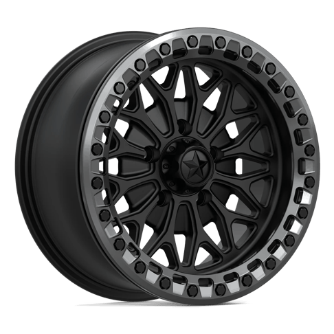 MSA Offroad Wheels MA53 Bolo Utv Beadlock Matte Black with Gloss Gunmetal Ring
