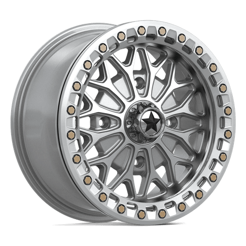 MSA Offroad Wheels MA53 Bolo Utv Beadlock Gloss Silver with Machined Face
