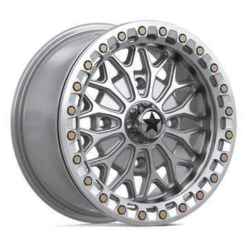 MSA Offroad Wheels MA53 Bolo Utv Beadlock Gloss Silver with Machined Face