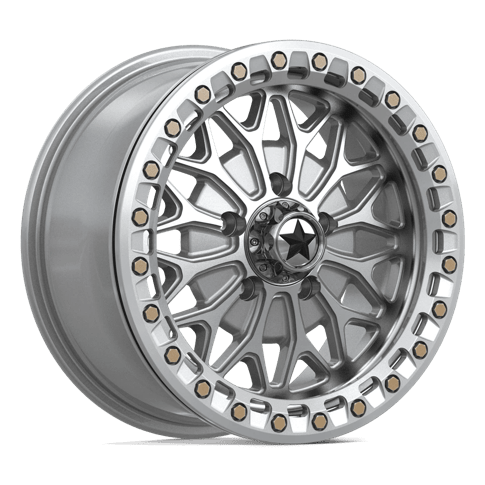 MSA Offroad Wheels MA53 Bolo Utv Beadlock Gloss Silver with Machined Face