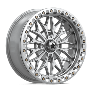 MSA Offroad Wheels MA53 Bolo Utv Beadlock Gloss Silver with Machined Face