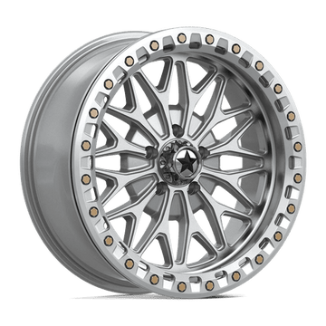 MSA Offroad Wheels MA53 Bolo Utv Beadlock Gloss Silver with Machined Face