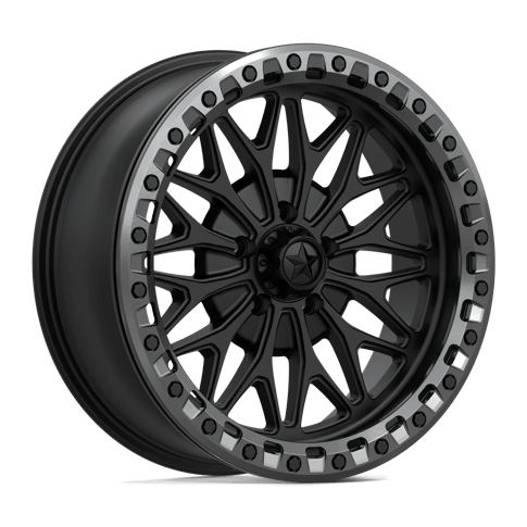 MSA Offroad Wheels MA53 Bolo Utv Beadlock Matte Black with Gloss Gunmetal Ring