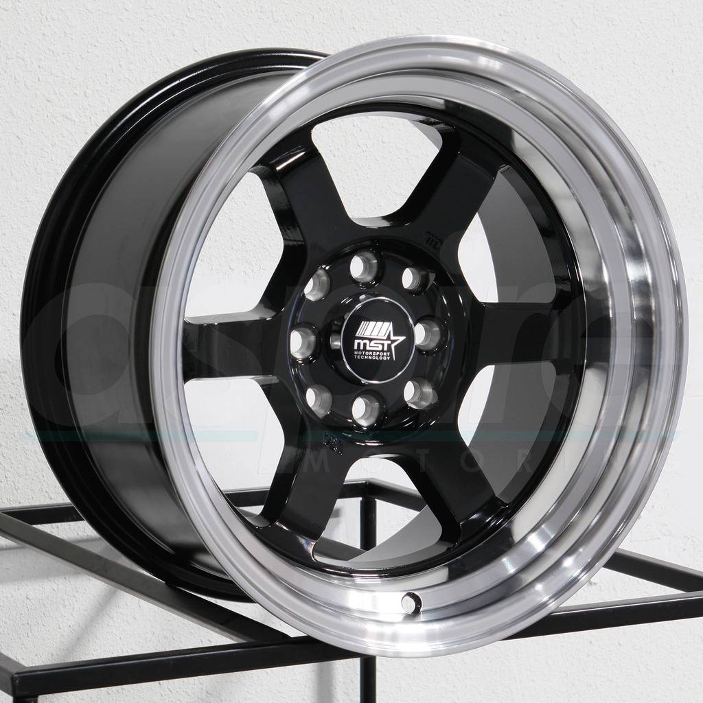 MST Wheels Time Attack Black Machined Lip