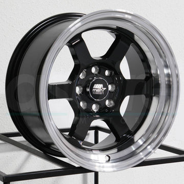 MST Wheels Time Attack Black Machined Lip