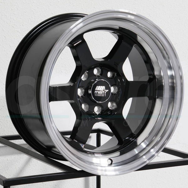 MST Wheels Time Attack Black Machined Lip