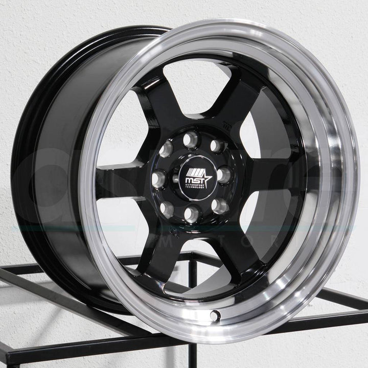 MST Wheels Time Attack Black Machined Lip
