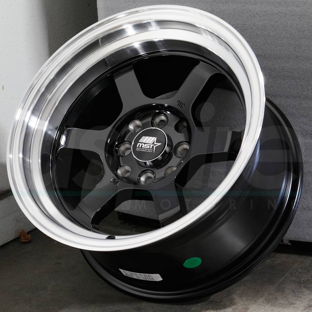 MST Wheels Time Attack Black Machined Lip