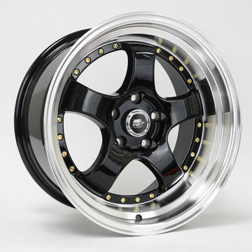 MST Wheels MT07 Black Machined Lip