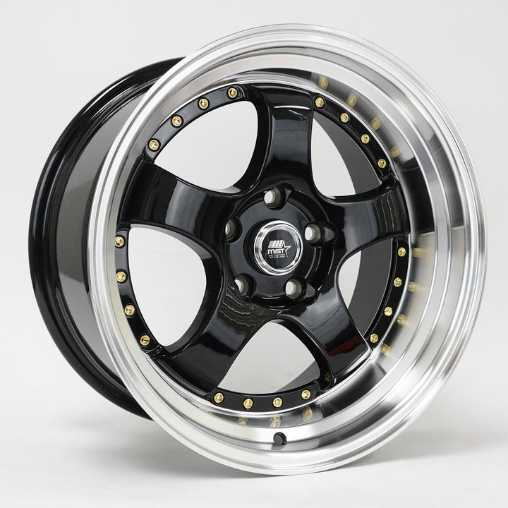 MST Wheels MT07 Black Machined Lip