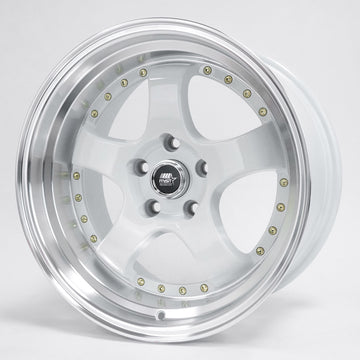 MST Wheels MT07 White Machined Lip