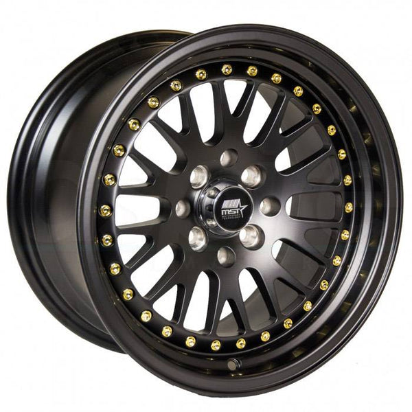 MST Wheels MT10 Black Gold Rivet
