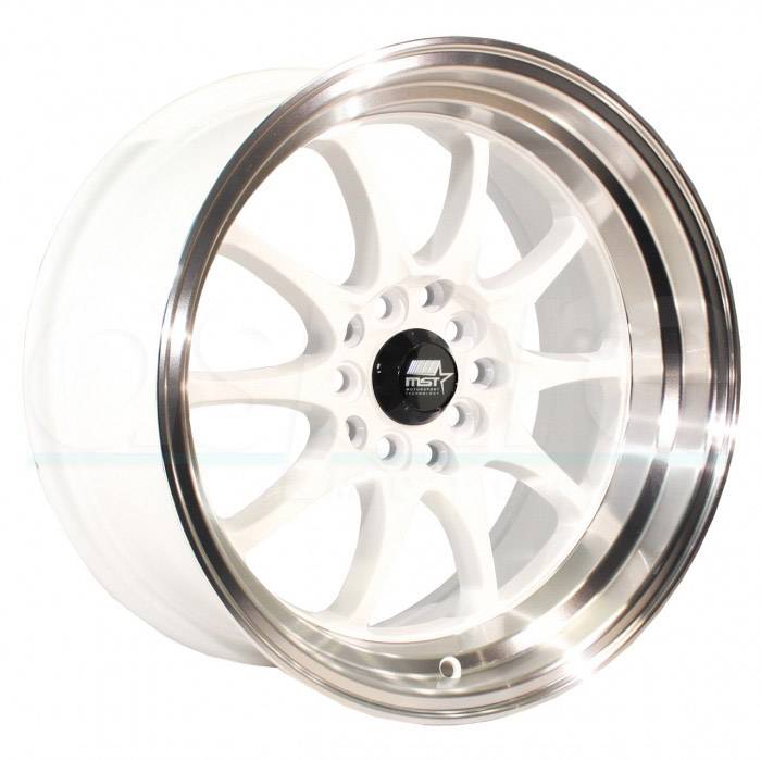 MST Wheels MT11 White Machined Lip