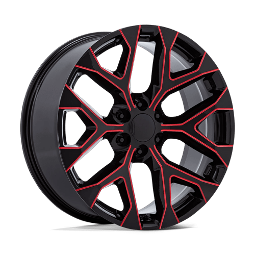 Performance Replicas Wheels PR177 Gloss Black Milled with Red Tint