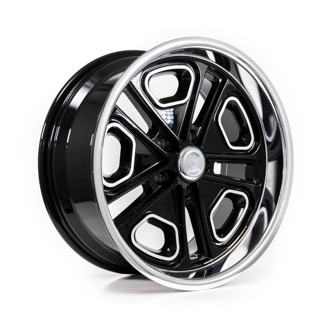 Resto Wheels Del Ray Black Milled Machined Lip