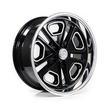 Resto Wheels Del Ray Black Milled Machined Lip