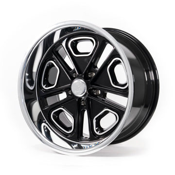 Resto Wheels Del Ray Black Milled Machined Lip
