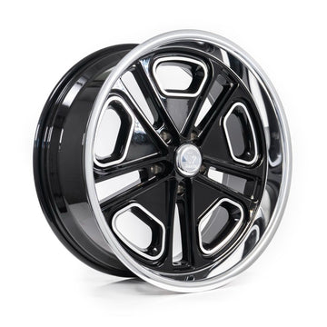 Resto Wheels Del Ray Black Milled Machined Lip
