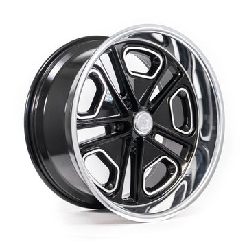 Resto Wheels Del Ray Black Milled Machined Lip