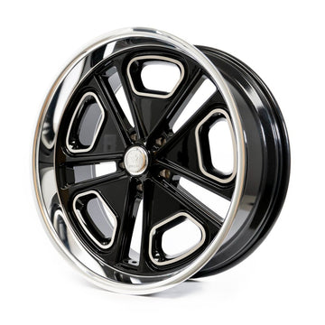 Resto Wheels Del Ray Black Milled Machined Lip