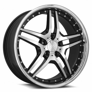 MRR Wheels RW2 Black w/ Stainless Lip