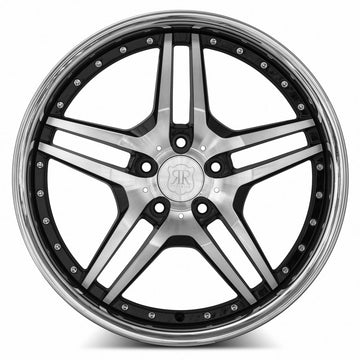 MRR Wheels RW2 Black w/ Stainless Lip