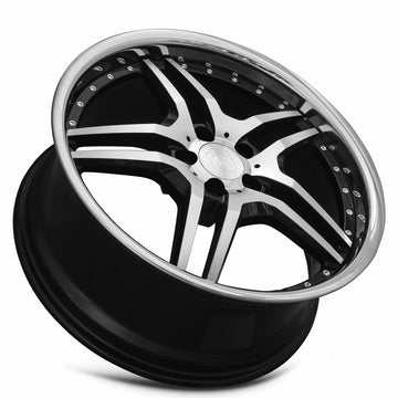MRR Wheels RW2 Black w/ Stainless Lip