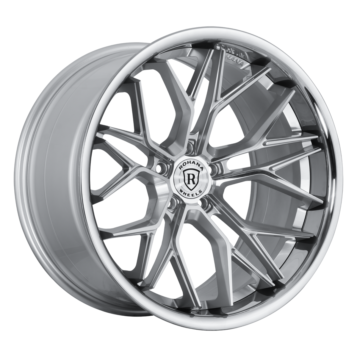 Rohana Wheels RFC3 Machine Silver Stainless Lip