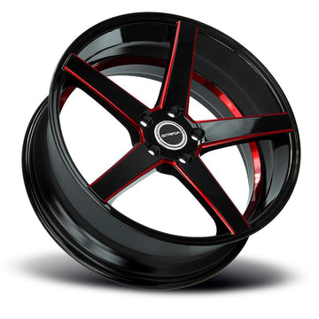 Strada Wheels S35 Perfetto Black Red