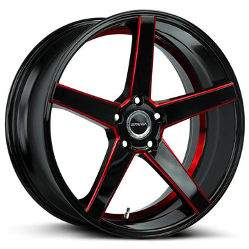 Strada Wheels S35 Perfetto Black Red
