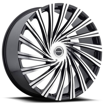 Strada Wheels S49 Tornado Black Machine Tips