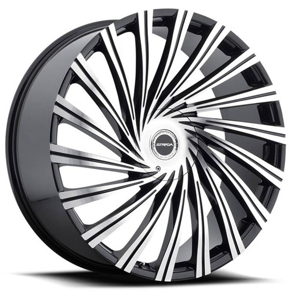 Strada Wheels S49 Tornado Black Machine Tips