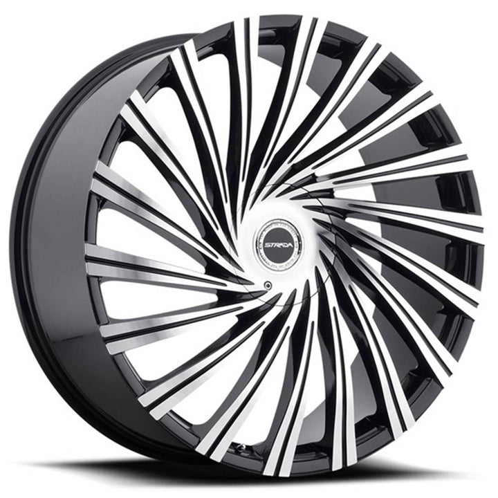 Strada Wheels S49 Tornado Black Machine Tips