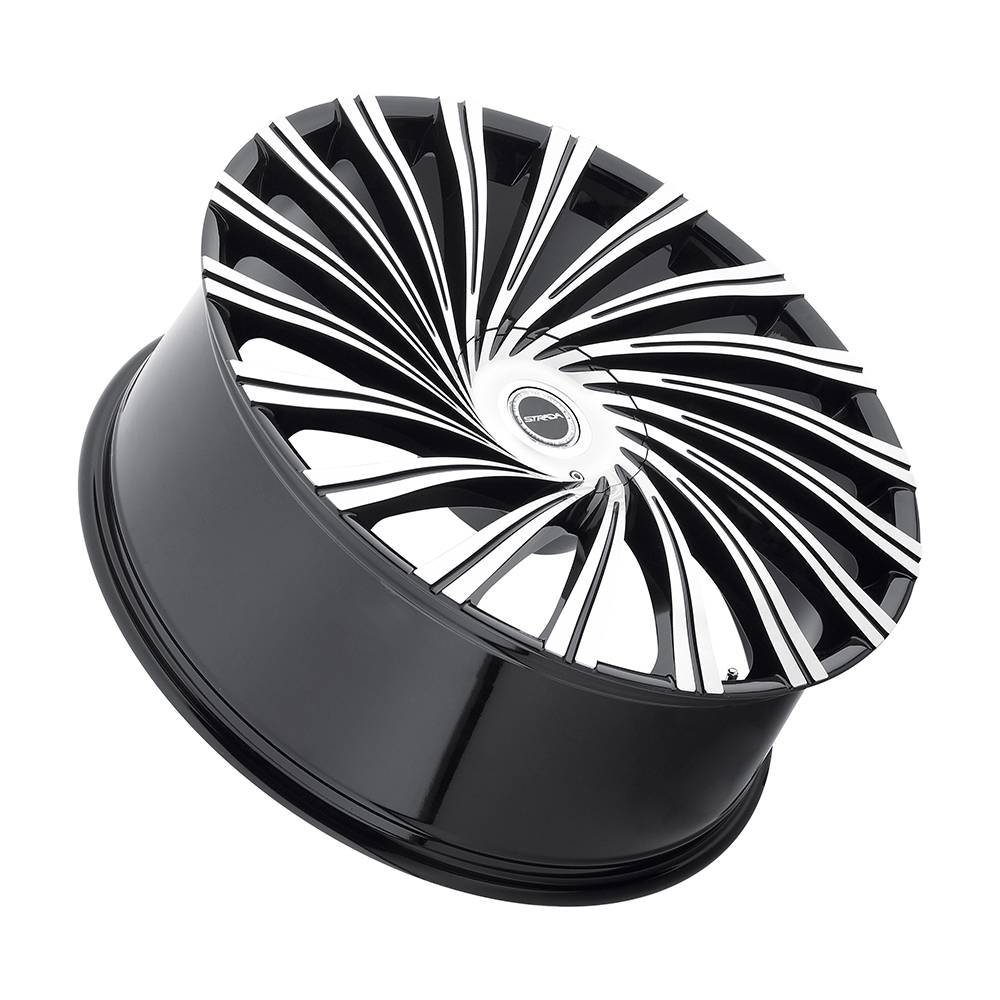 Strada Wheels S49 Tornado Black Machine Tips