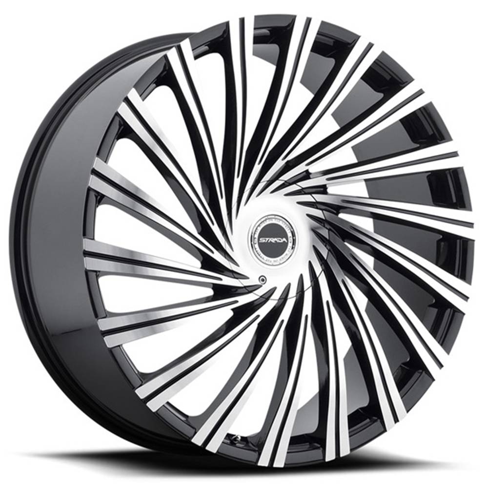 Strada Wheels S49 Tornado Black Machine Tips