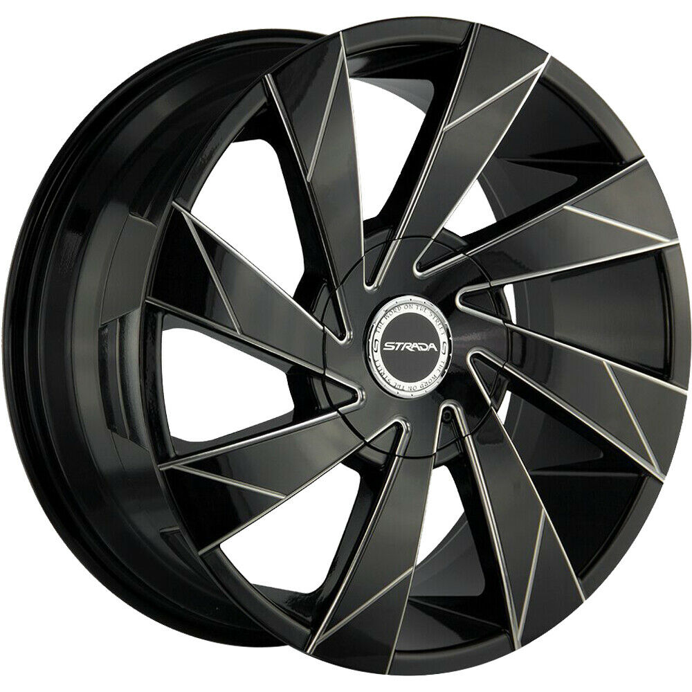 Strada Wheels S62 Moto Black Milled Line