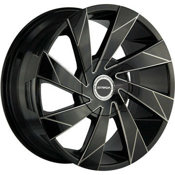 Strada Wheels S62 Moto Black Milled Line