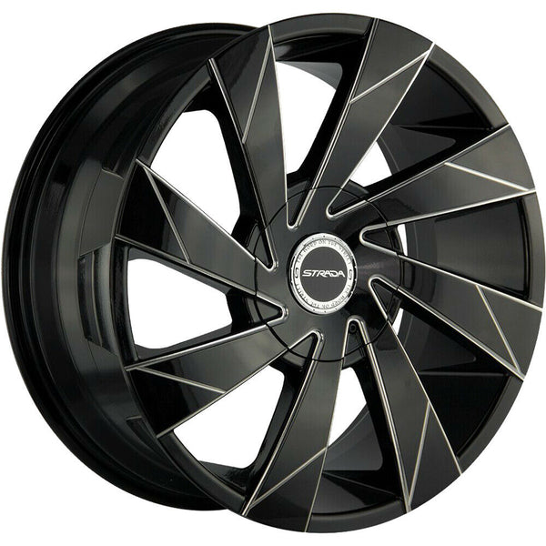 Strada Wheels S62 Moto Black Milled Line